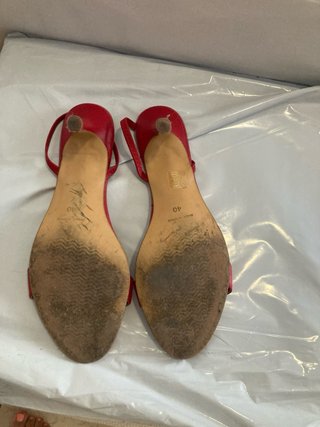 Sandalias tacón rojas