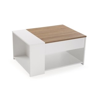Mesa Centro Elevable Blanca/Madera