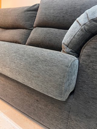 Sofá 3 plazas gris oscuro 1,90m