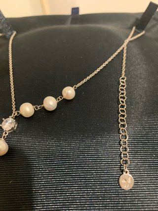 Collana perle e quarzo brillante nuova