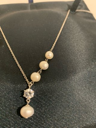 Collana perle e quarzo brillante nuova