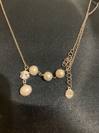 Collana perle e quarzo brillante nuova