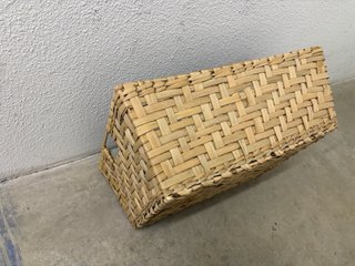 Cesta Mimbre Forrada Tela Beige