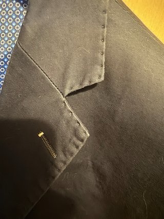 Giacca uomo blu elegante con impunture