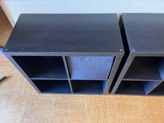 Estantería Kallax Ikea Negra, 2 unidades.