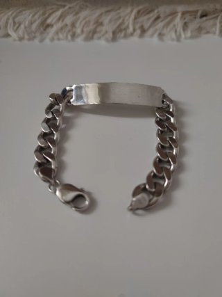 Pulsera de Plata de ley 925 eslabón cubano