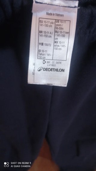 Chándal Decathlon Azul Talla 10 años