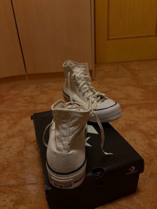 Converse plataforma blancas