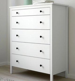 Cómoda 5 cajones Ikea blanca