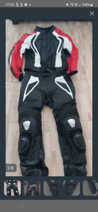 Traje de cuero para moto