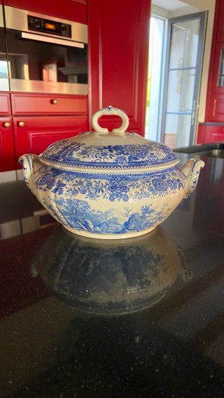 Sopera Villeroy & Boch Antigua Azul y Blanca