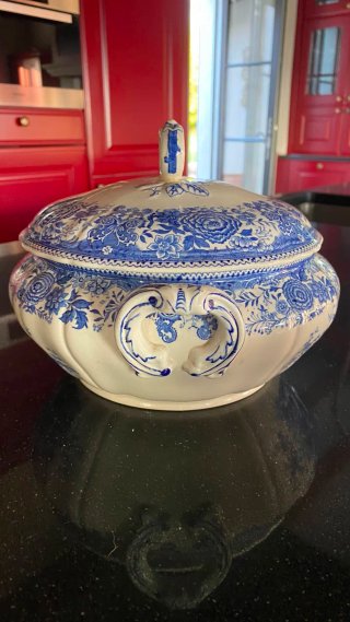 Sopera Villeroy & Boch Antigua Azul y Blanca