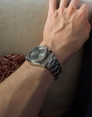 Reloj automático esfera verde + extras de regalo