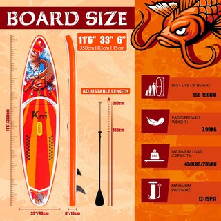 Tabla Paddle Surf Hinchable 350cm XXL como nueva