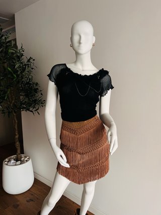 Top Cellini plumeti romántico gótico XL