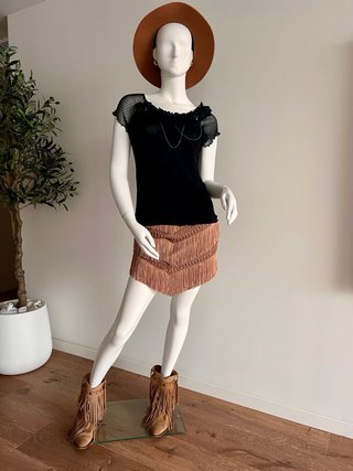Top Cellini plumeti romántico gótico XL