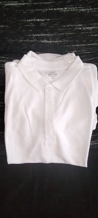 Polo UNIT KIDS manga larga blanco Talla 17-18