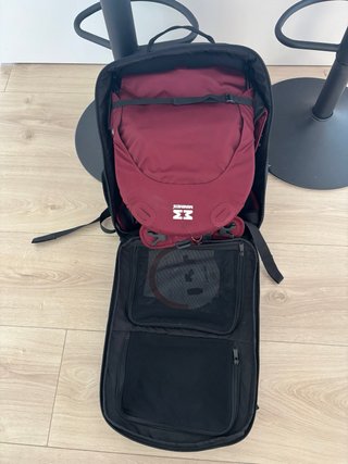 MiniMeis Portabebés Mochila Negro/Rojo