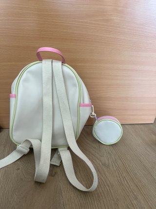 Mini mochila Zara beige y rosa