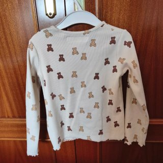 Lote 2 camisetas niña ZARA canalé talla 5 años