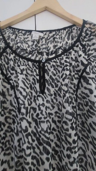 Camisa elegante estampada leopardo talla L