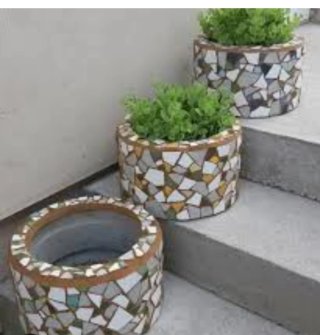 Fragmentos de baldosas hidráulicas para mosaicos