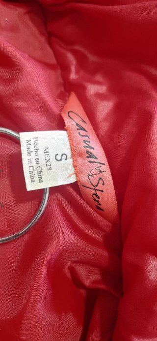 Chaqueta acolchada roja