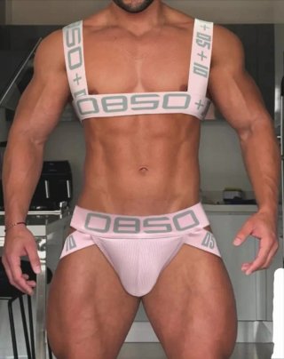 Conjunto suspensorio+arnés OBSO rosa