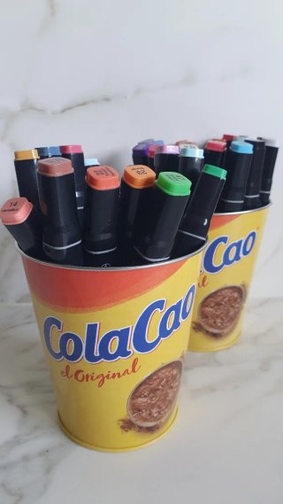 2 Cubos Metálicos Cola Cao