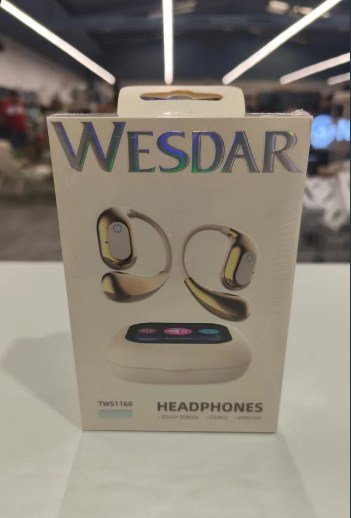Auriculares WESDAR Dorados y Blancos