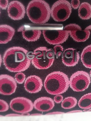 Bolso Desigual Círculos Rosa y Negro