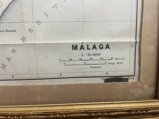 Antiguo plano de Malaga año 1900