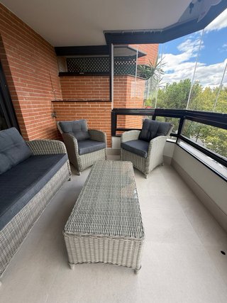 Conjunto Muebles Terraza Ratán Gris