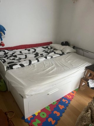 Cama canape blanca 90x190 con 2 cajones Negociabl