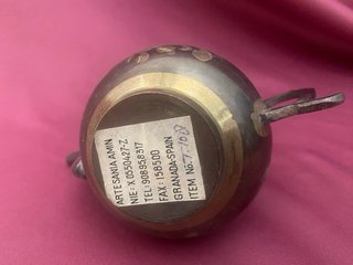 Tetera mini, Latón Vintage Grabado