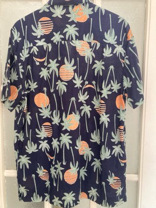 Camisa Hawaiana Trunks Talla M Palmeras Sol