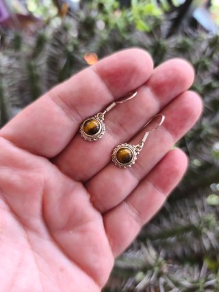 Pendientes Plata Ojo de Tigre