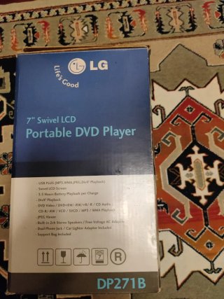 Leitor DVD/CD Portátil LG, como novo/caixa origem