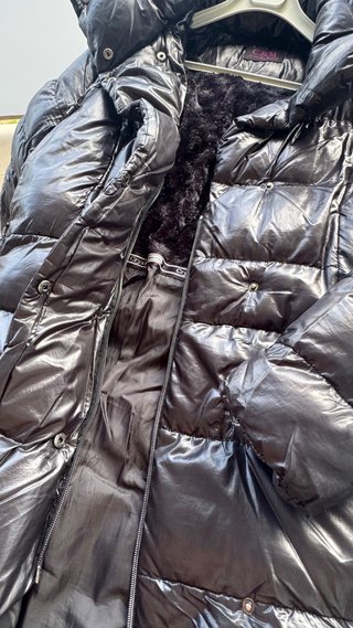 Abrigo chaqueta anorac negro con pelo interior
