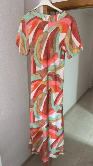 Vestido estampado midi