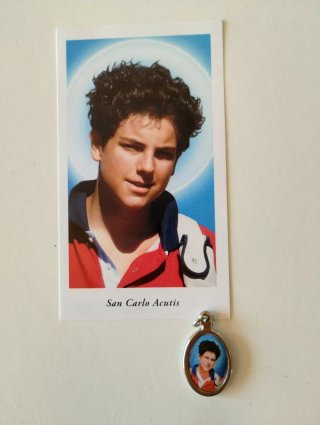 San Carlo Acutis santino e medaglia