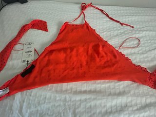 Top Zara Volantes Lunares Talla S