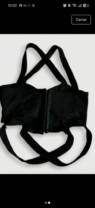 Top Cruzado Negro Talla Única
