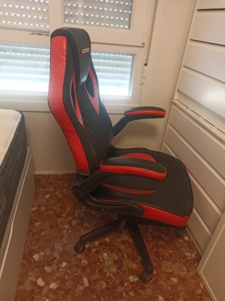 Silla de oficina RACING negra y roja