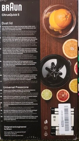 Exprimidor Braun Citrus Quick 5
