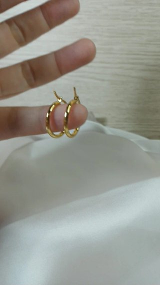 Aritos pequeños chapado oro 18k lisos