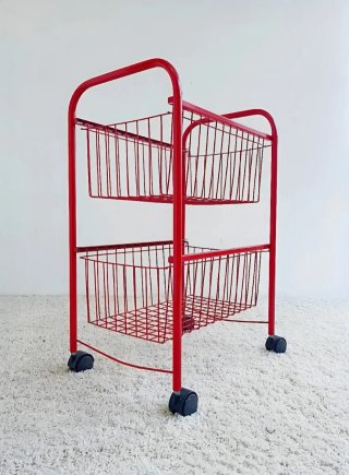 Carrito Rojo Estilo POP | Vintage 80s
