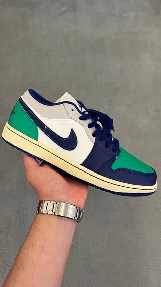 Air Jordan 1 Low Blu/Verde Size 43