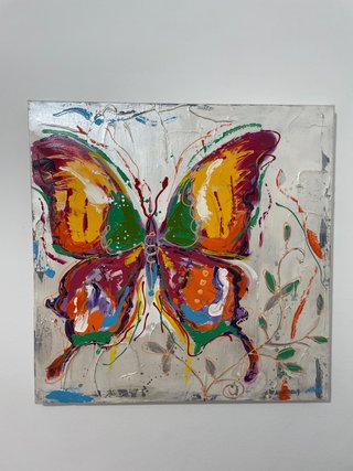 Cuadro Mariposa Multicolor