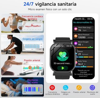 Reloj Inteligente Deportivo Premium Negro NUEVO